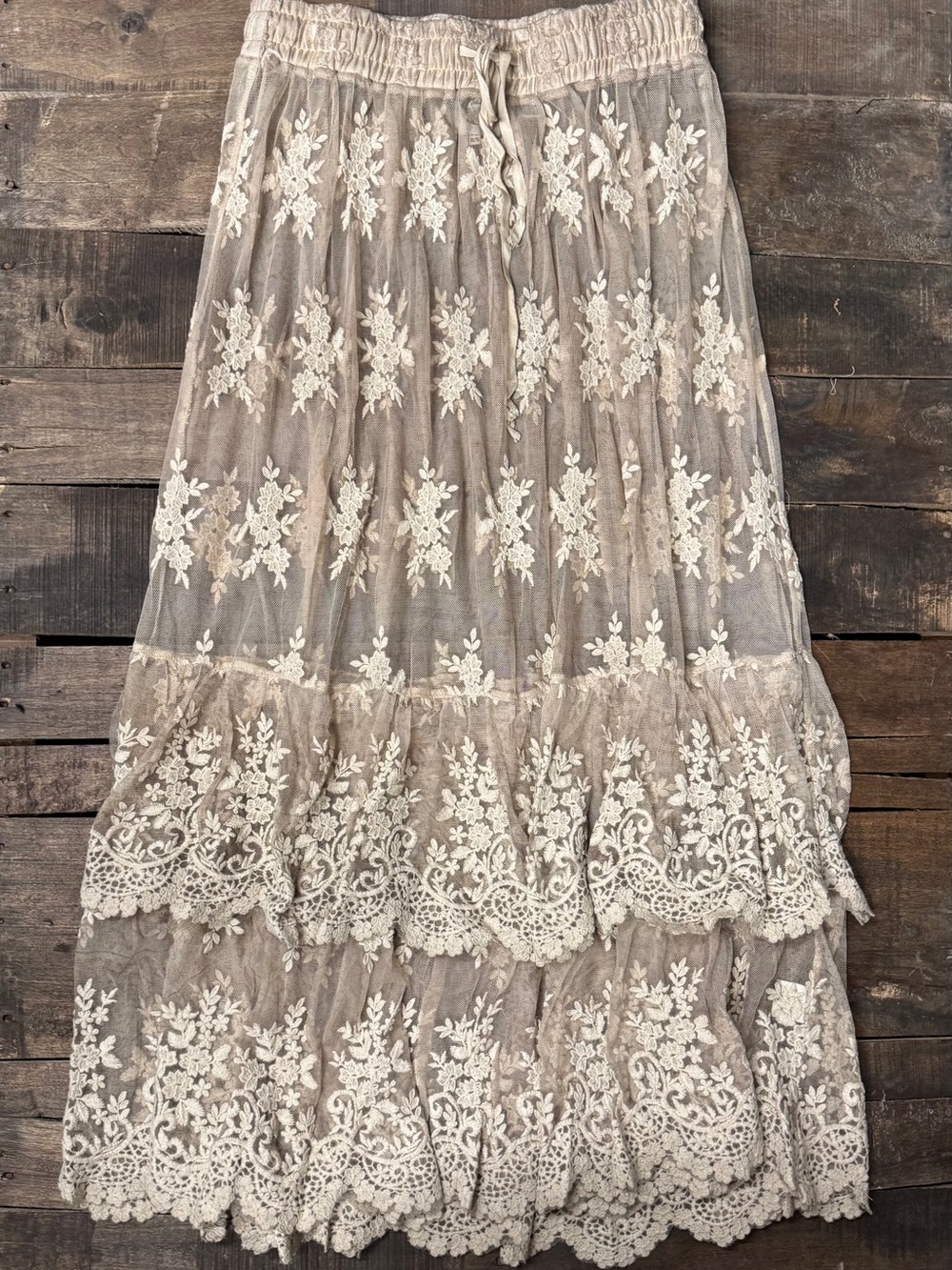 🔥BRAND NEW Jaded Gypsy Whispered Skies Skirt - Oatmeal
